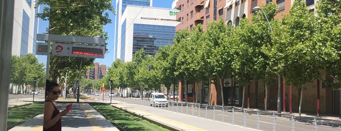 Tranvía Rosalía de Castro is one of Línea 1 Tranvía de Zaragoza.