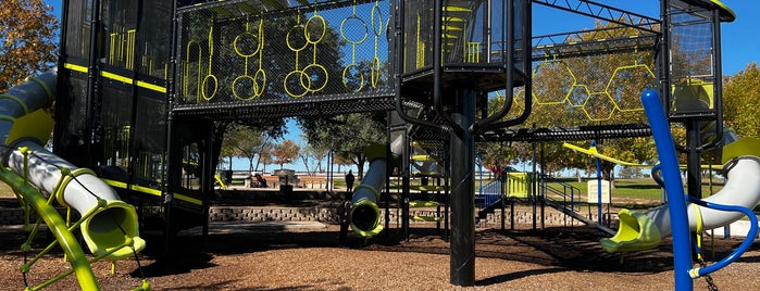 Joanne Land Playground at Old Settlers Park is one of Tempat yang Disukai Elena.