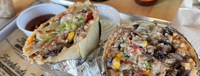 Freebirds World Burrito is one of different food.