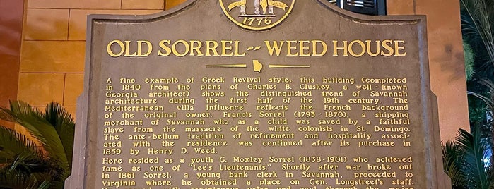 Sorrel Weed House - Haunted Ghost Tours in Savannah is one of sowf.