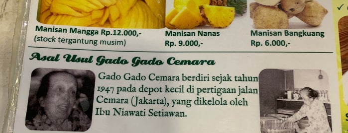 Gado-Gado Cemara is one of Culinary at Jakarta.