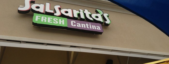 Salsarita's Fresh Mexican Grill is one of Tempat yang Disukai Drew.