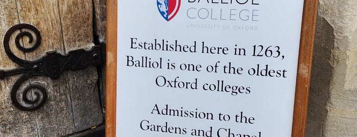 Balliol College is one of Oxford Colleges.