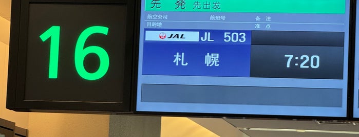 Gate 16 is one of 羽田空港ゲート/搭乗口.