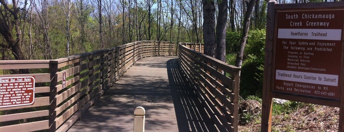 S Chickamauga Creek Greenway: Hawthorne Trailhead is one of Great Hiking in SE Tennessee.