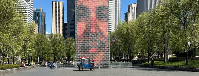 Crown Fountain is one of Chicago..