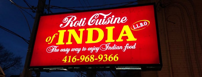Roti Cuisine of India is one of Toronto.