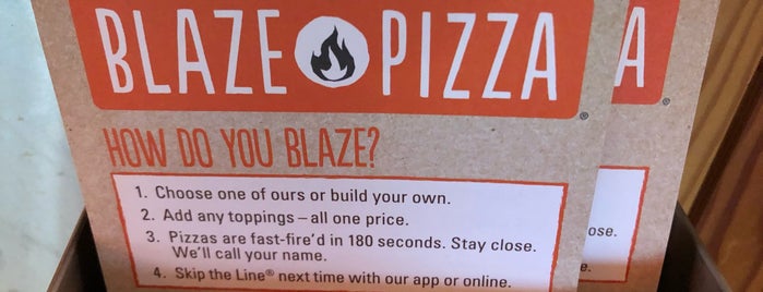 Blaze Pizza is one of Pizza Checklist.