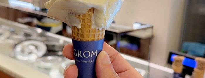 Grom is one of Gelato!! Ice cream.