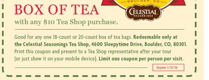 Celestial Seasonings is one of Natalieさんのお気に入りスポット.