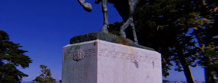 Jeanne d'Arc statue is one of Lieux qui ont plu à Scott.