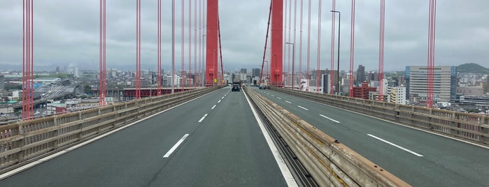 Wakato Bridge is one of 大分麦焼酎　二階堂　ＣＭロケ地.