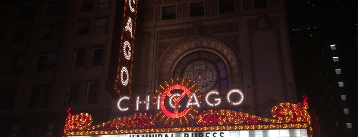 The Chicago Theatre is one of Lieux qui ont plu à Mike.