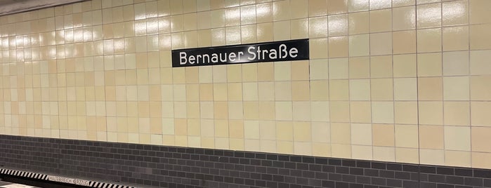 U Bernauer Straße is one of Berlin U-Bahn line 8 (U8).
