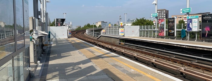 Royal Albert DLR Station is one of London.