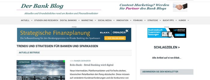 Der Bank Blog is one of InALife.