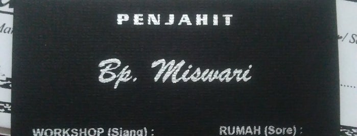 Penjahit Miswari (Workshop) is one of Pelayanan Publik.