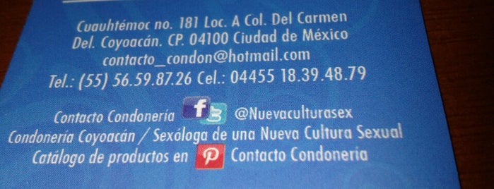 Contacto condonería is one of Lugares por conocer.