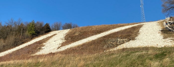 Platte Mound M - The " M" is one of Dubuque, IA-Galena, IL.