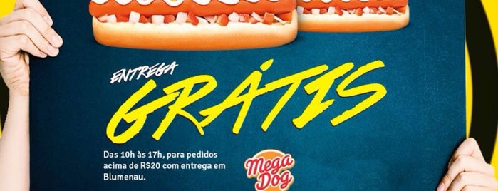 Mega Dog is one of Top 10 favorites places in Blumenau, Brasil.