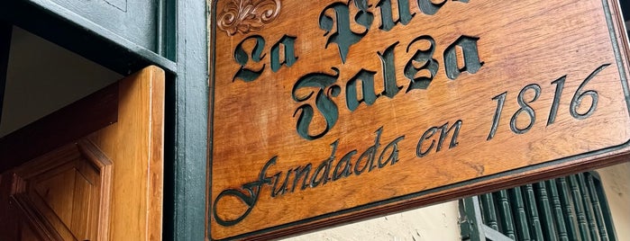 La Puerta Falsa is one of Bogotá.