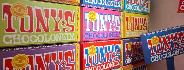 Tony’s Chocolonely Super Store is one of Amsterdam.