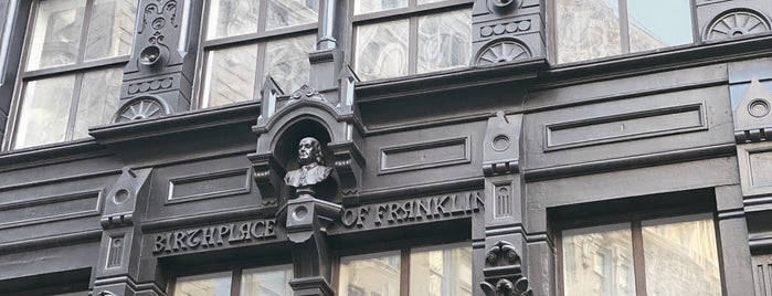 Birthplace of Benjamin Franklin is one of Boston.