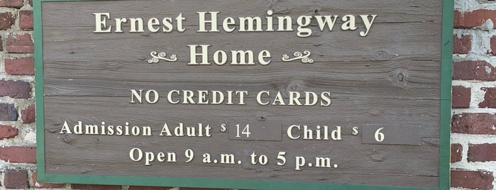 Ernest Hemingway Home & Museum is one of US East Coast.
