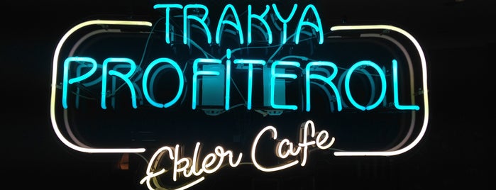 Trakya Profiterol & Ekler Cafe is one of สถานที่ที่ Sinan ถูกใจ.
