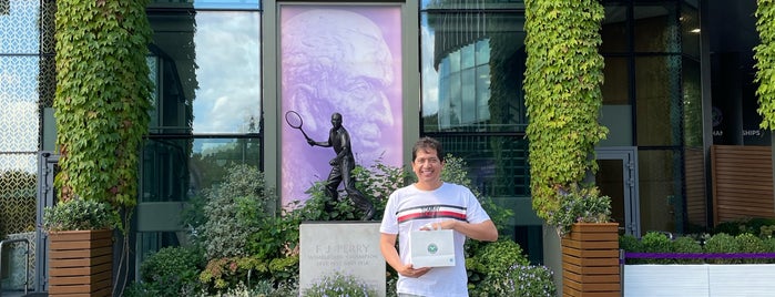Fred Perry Statue is one of Wimbledon.