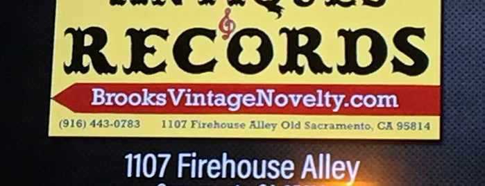 Brooks Novelty Antiques & Records is one of Old Sacramento Merchants.