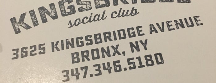 Kingsbridge Social Club is one of Bronx.