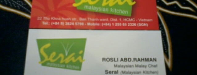 Serai (Malaysian Kitchen) is one of Halal @ Ho Chi Minh.