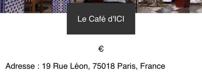 Le Café de l'ICI is one of RestO MondO.