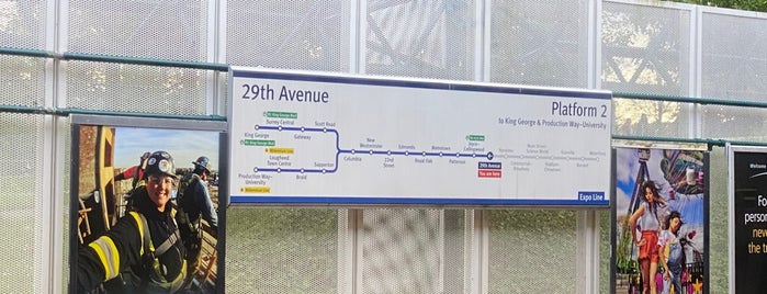 29th Avenue SkyTrain Station is one of Vancouver Expo Line.