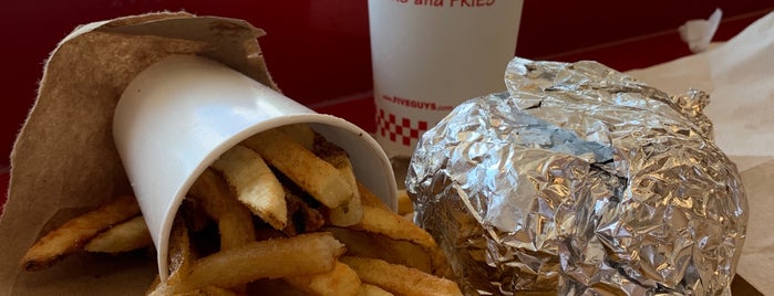 Five Guys is one of The 11 Best Places for Cheese Dogs in Houston.
