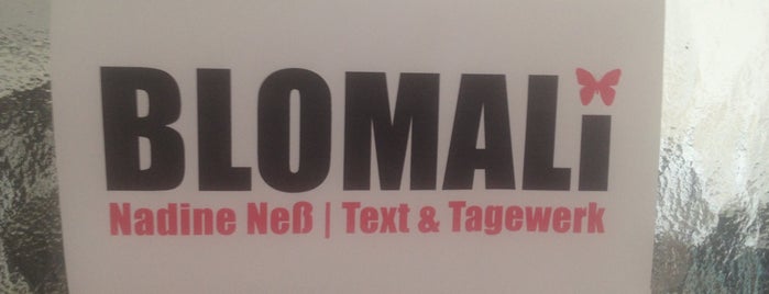 BLOMALI Text & Tagewerk is one of Arbeitsplätze.