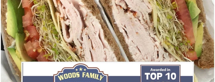 Woods Family Sandwiches is one of Tempat yang Disukai Brian.