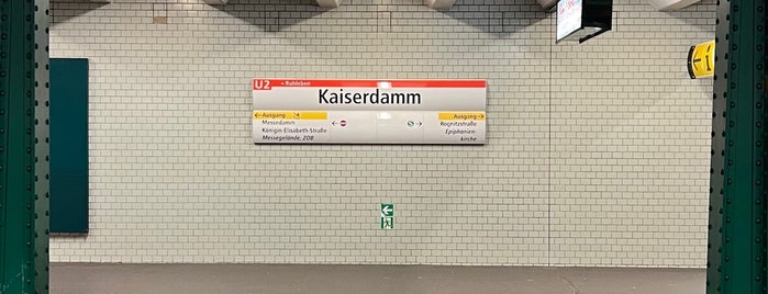 U Kaiserdamm is one of U-Bahn Berlin.