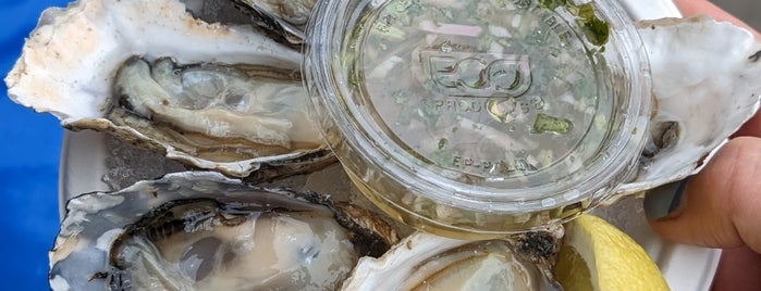 Hog Island Oyster at the Farmers Market is one of SF.