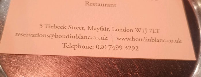 Le Boudin Blanc is one of London Resto.