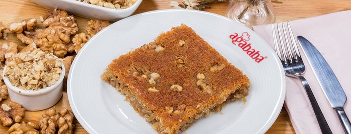 Ağababa Kadayıf is one of baklava çikolata sütlü tatlı künefe.