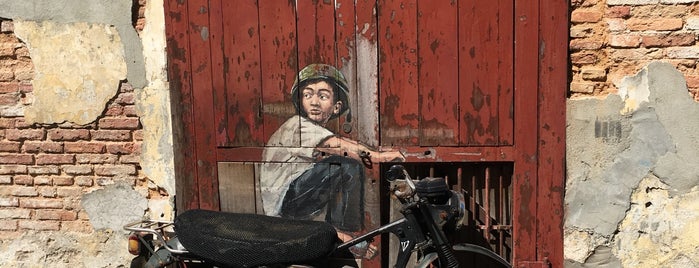 Penang Street Art : Old Motorcycle is one of Penang.