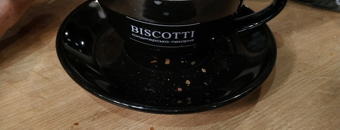 Biscotti is one of Tempat yang Disukai E.