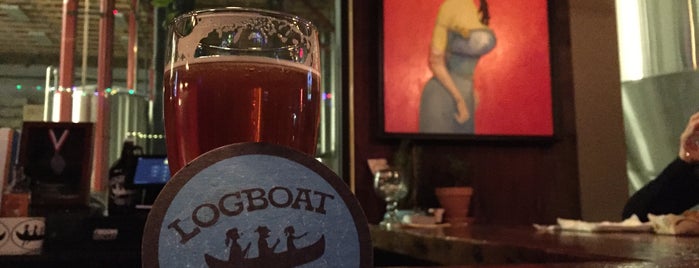 Logboat Brewing Co. is one of Meals w/ Mike.