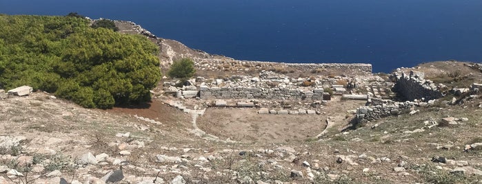 Ancient Thera is one of Santorini.