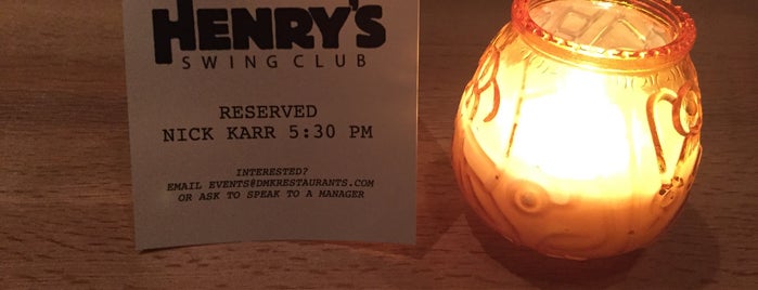 Henry's Swing Club is one of Chicago Eats.