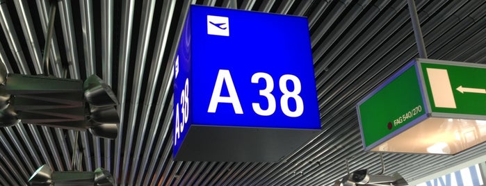 Gate A38 is one of Flughafen Frankfurt am Main (FRA) Terminal 1.