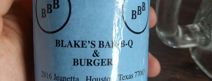 Blakes BBQ & Burgers is one of Houston spots.