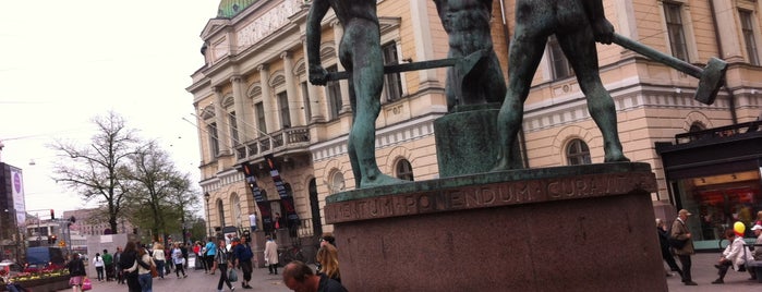 The Three Smiths Statue is one of Helsinki Open Air.